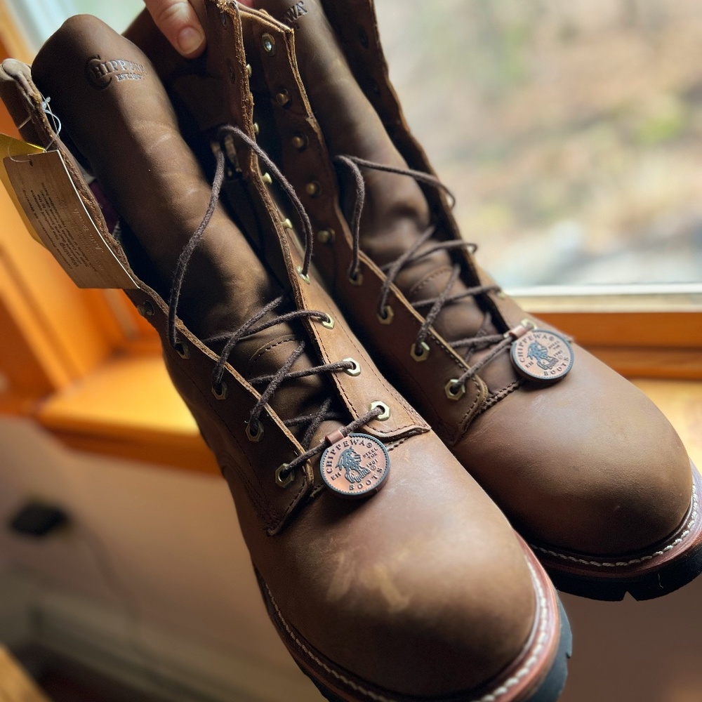 -NWT- CHIPPEWA SUPER DNA 9" WATERPROOF STEEL TOE INSULATED LOGGERS